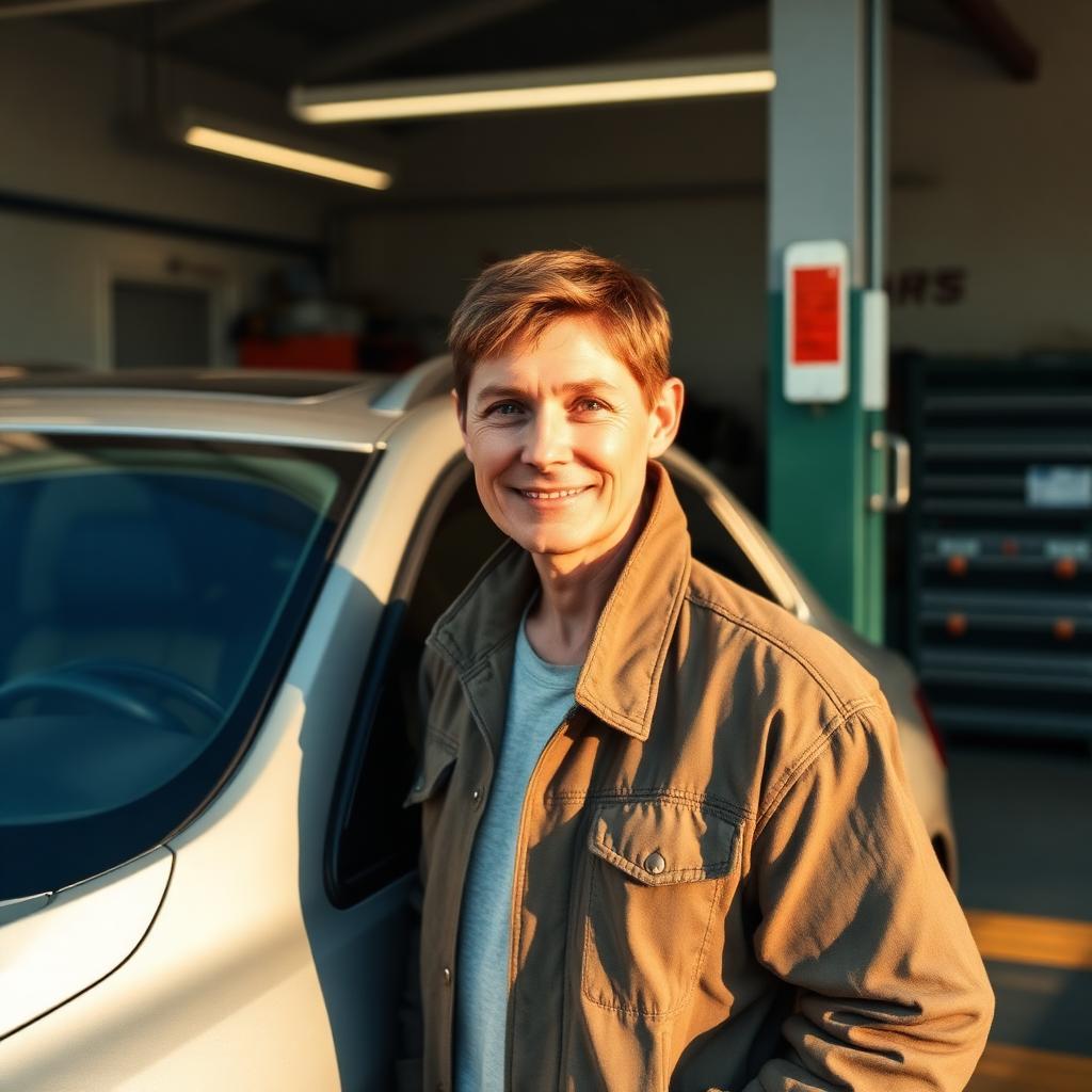 Customer Bilge beside a freshly detailed car